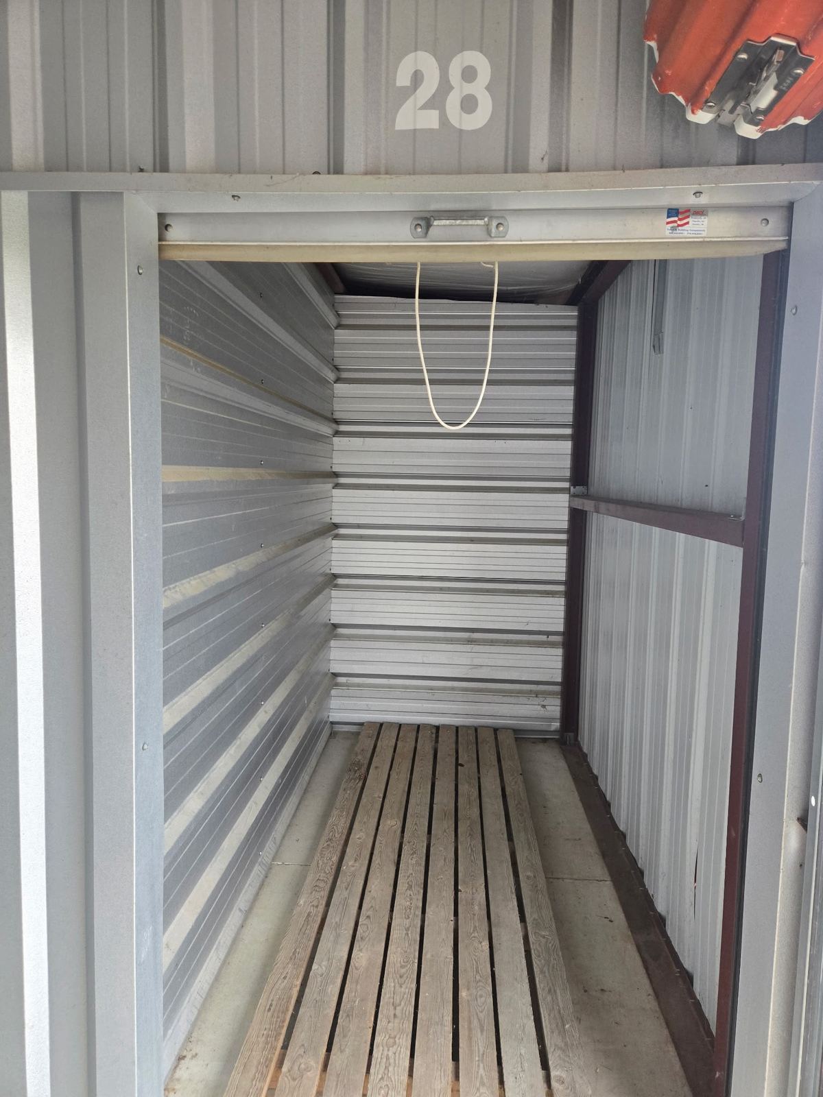 Interior of clean self-storage unit 28 at Osgoode Storage, suitable for car and classic car storage.